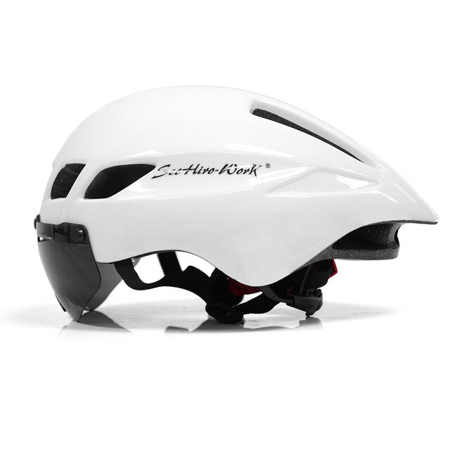 Pyöräilykypärän linssi magneettisuojalasit vuoristotie pneumaattinen tt pyöräilykypärä miesten triathlon tt pyörä casco ciclismo 3 linssi: Väri 11 1 linssillä