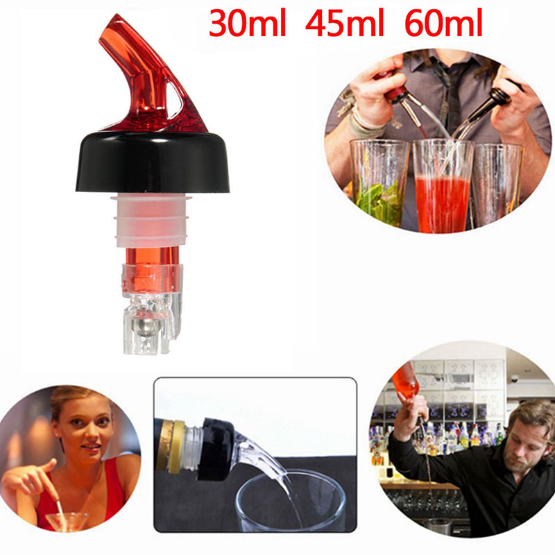 1 Pc Draagbare 45 Ml/60 Ml Kwantitatieve Wijn Schenker Alcohol Vloeistof Dispenser Meten Olie Fles Uitloop Wijn karaf Bar Tool