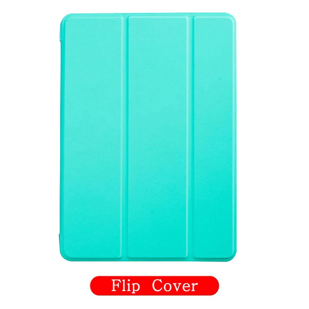 Funda Samsung Galaxy Tab Een 10.1 SM-T580 SM-T585 Shockproof Tablet Case Stand Houder Flip Cover Slim Coque + Gehard glas: Mint Green