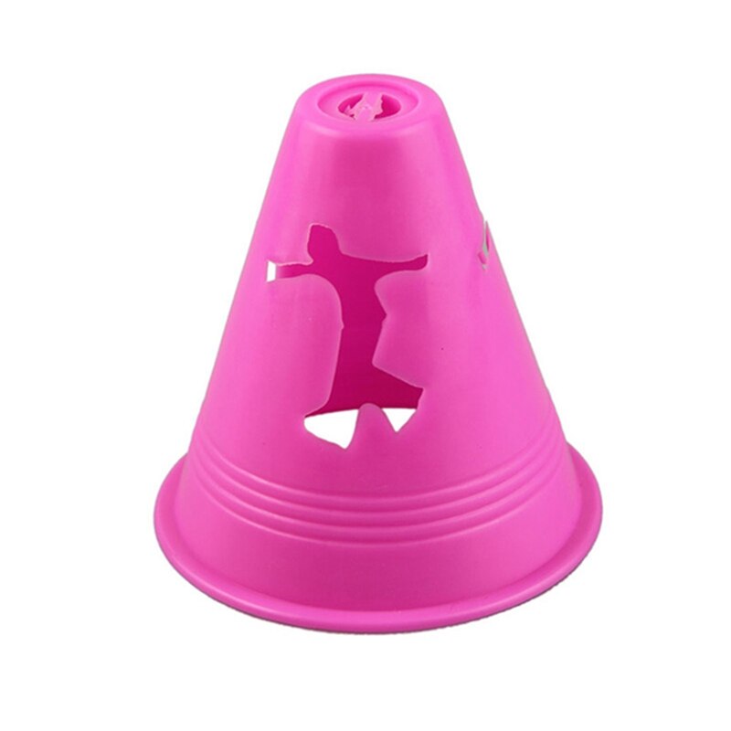 10pcs inline skating Skate Football Speed Training Equipment Space Marker Cones Roller Slalom skate football training tool: Pink
