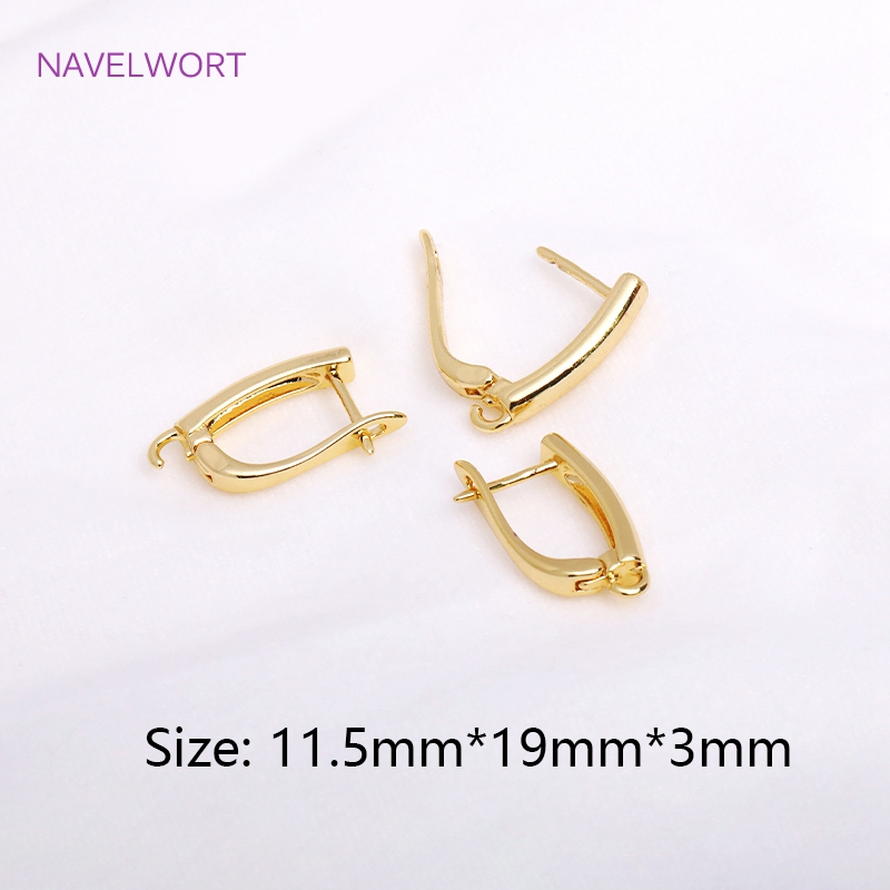 Trend ige 18 Karat vergoldete Ohrring verschlüsse Gold Ohrringe Ohr drähte Durcheinander Ohrring Haken Ergebnisse DIY Schmuck Zubehör: L / Grau