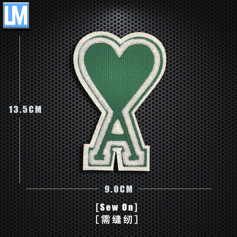 Herz EINE Stickerei kleidung zubehör Patch tuch aufkleber kleine Etikett pfirsich herz stickerei abzeichen abzeichen pfirsich: 014