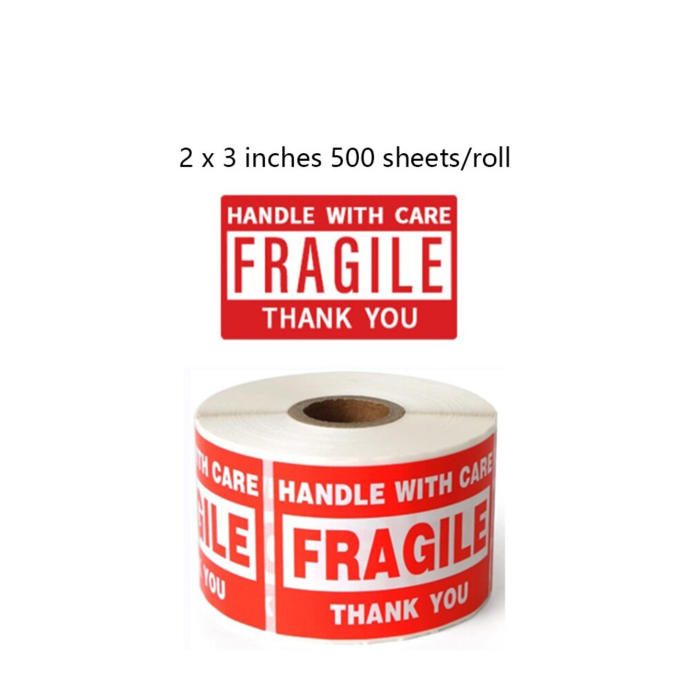 500Pcs Fragile Stickers Warning The Goods Please Handle With Care Stickers Roll Warning Labels Stickers Aesthetic DIY Supplies