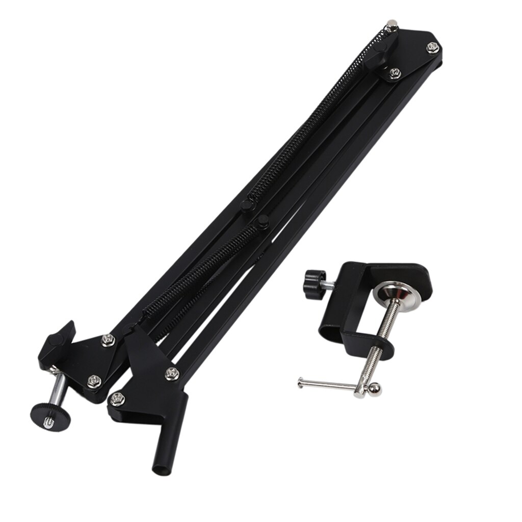 Adjustable Mic Stand Arm Stand w/ Max. Load 2KG Mounting Clamp Kit Suspension Adapter Boom Scissor Desk Clip