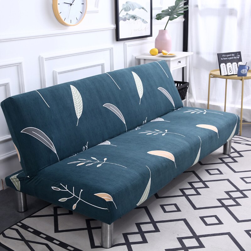 Længde 160-190cm elastisk sovesofa betræk uden armlæn billig sofa folde betræk stretch betræk til fest banket hjem: K461