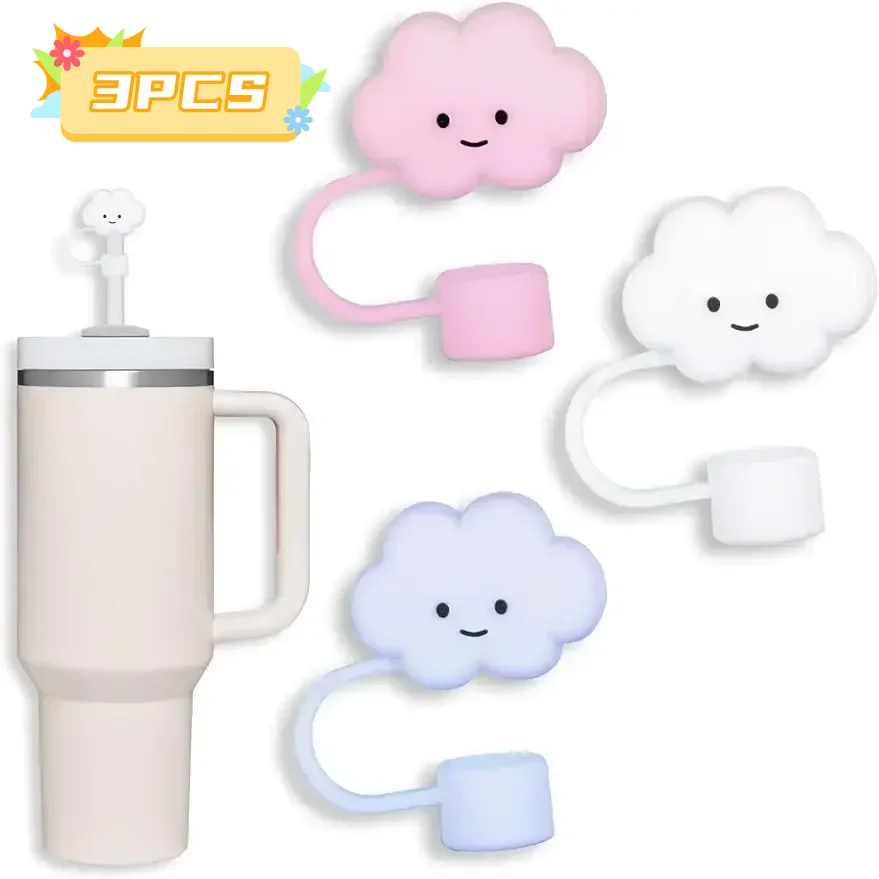 Pajitas transparentes compatibles con Stanley Adventure 40z, pajitas largas Tritan con cepillo de limpieza, cubiertas de paja de 3 uds., 6/12 Uds.: Rosa