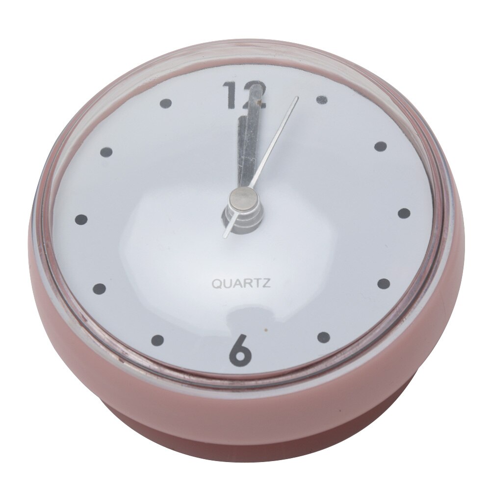 Wall Clock Waterproof Easy To Use Bathroom Suction Cup PVC Solid Home Decor Lightweight Easy Install Mirror Durable Kitchen