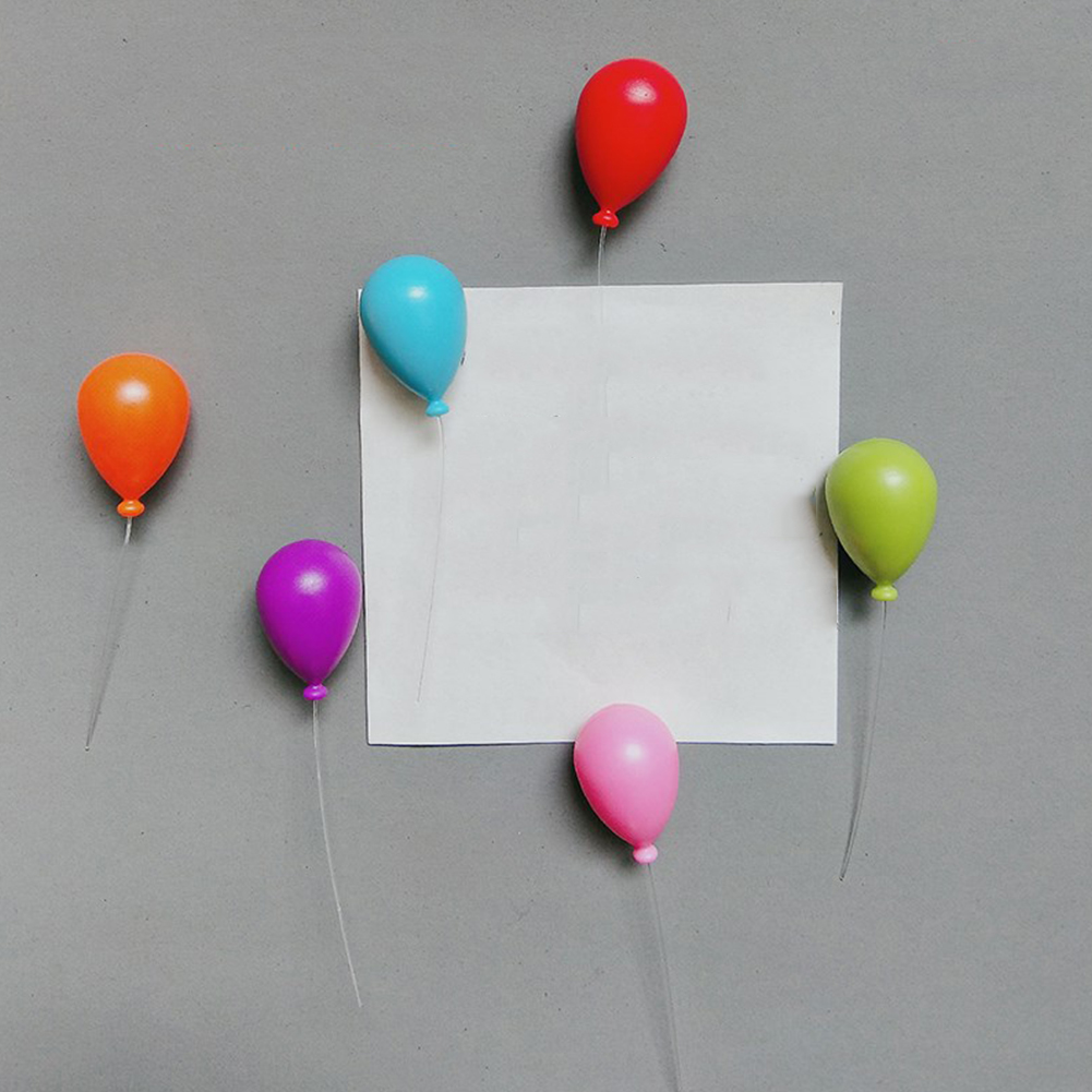 6 stk mini ballon form søde hjem note håndværk besked holder whiteboard køleskab magnet tilbehør abs dekoration bærbar