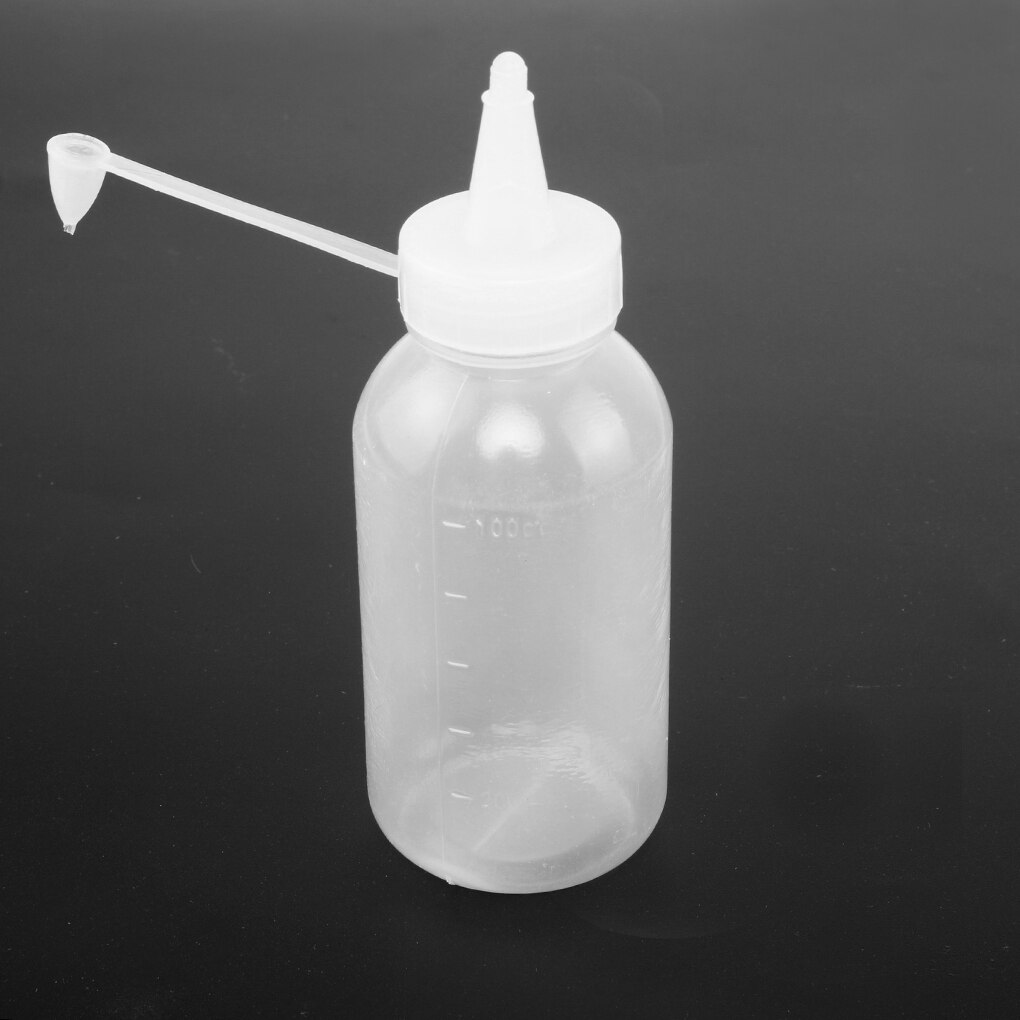 2pcs 100ML Plastic Sauce Squeezer Bottle Dispensing Bouteille Glue Dispenser Clear Liquid Dropper Bottle