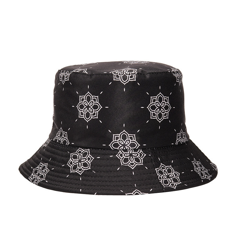 Korean Harajuku Hat Reversible Bucket Hats Men Dragon Print Hip Hop Caps Women Fishing Fisherman Hat: M29 1