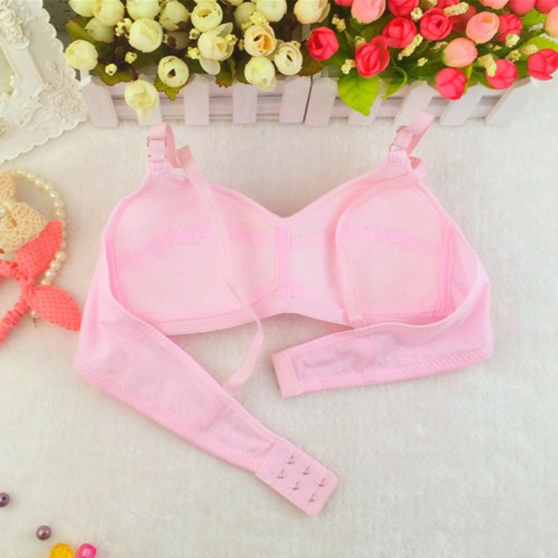 Young Girls Bra Teenager Soft Cotton Cartoon No Steel Ring Student Adjustable Lingerie Underwear Teenage Girl Comfortable Bra