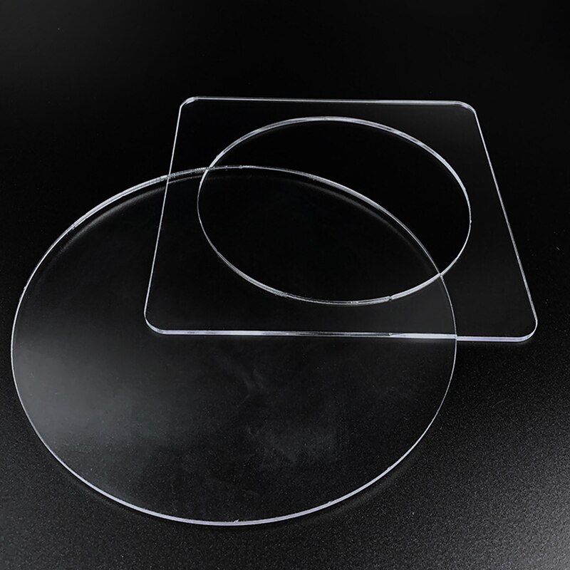 Clear Acrylic Round Cake Disk Square Discs Circle Base Boards Boards In Acrylic