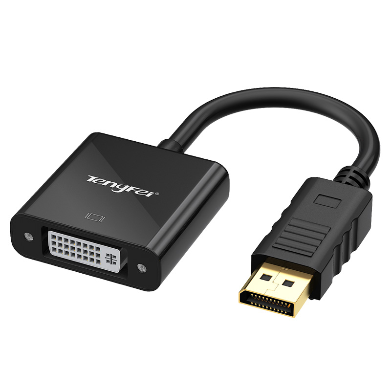 Display Port para adaptador de cabo DVI, conversor HD, macho para fêmea, PC, laptop, HDTV, monitor, projetor, 1080p: Default Title