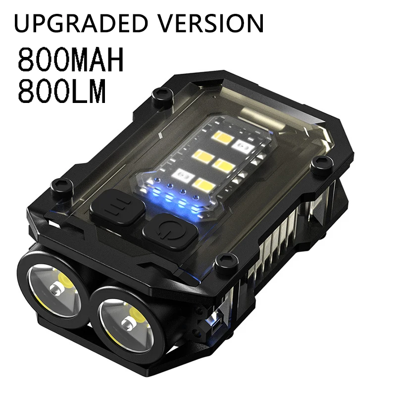 Mini nøgleringslommelygte med klips super lys lommelygte led magnetisk cob edc mini nøgleringslommelygte genopladelig: Gul