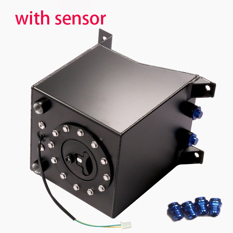 2.5 Gallon 10L Aluminium Fuel Surge tank mirror polish Fuel cell foam inside, with sensor/ Without Level Sender