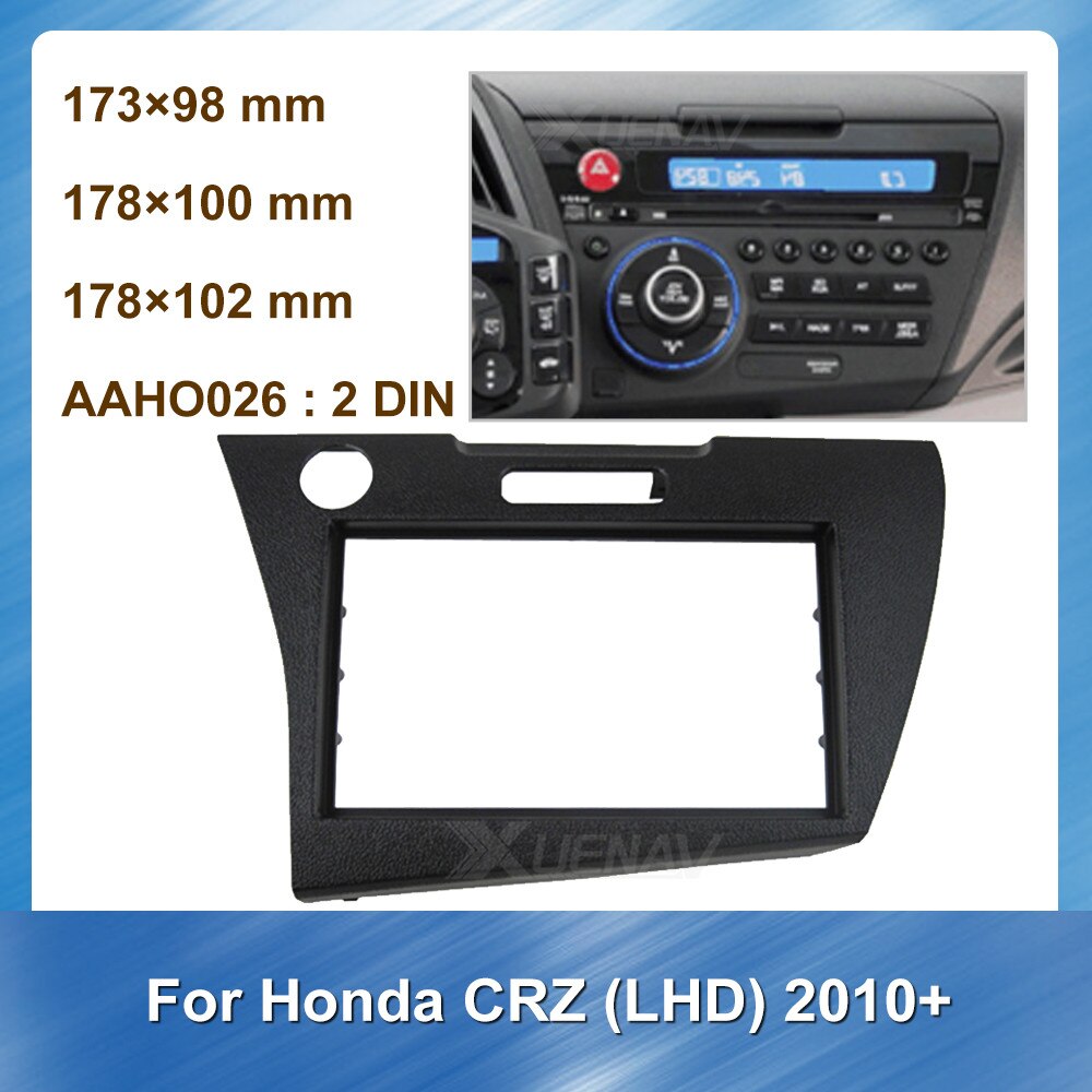 Dubbel Din Autoradio Fascia Voor Honda Crz Voor Honda + Lhd Dvd Stere Gps Decoratieve Frame Dash Kit trim Bezel