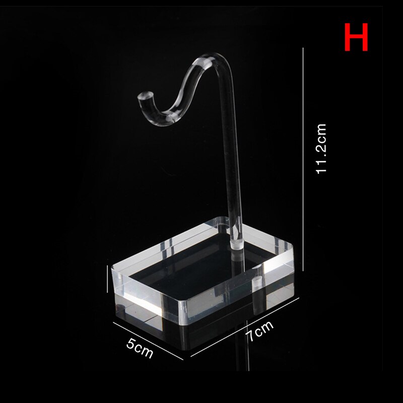 Acrylic Bracelet Jewelry Wrist Watch Display Rack Holder Show Case Stand Tool Clear Plastic Display: H