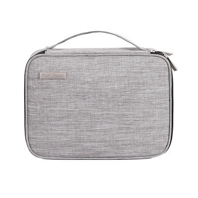 Multifonction numérique sac de rangement vide USB données câble écouteur fil stylo batterie externe HDD organisateur Portable voyage Kit étui: Light gray