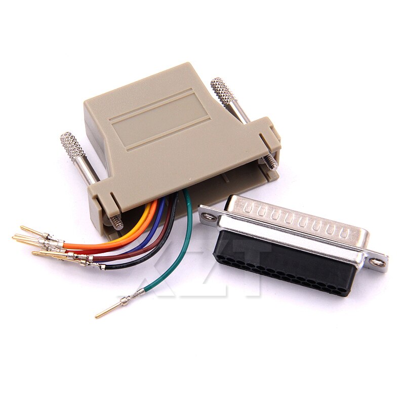 AT for compatible converter adapter DB25M to RJ45 cable RS232 DB25 Male Adapter modem adapter DB25 to RJ45 adapter