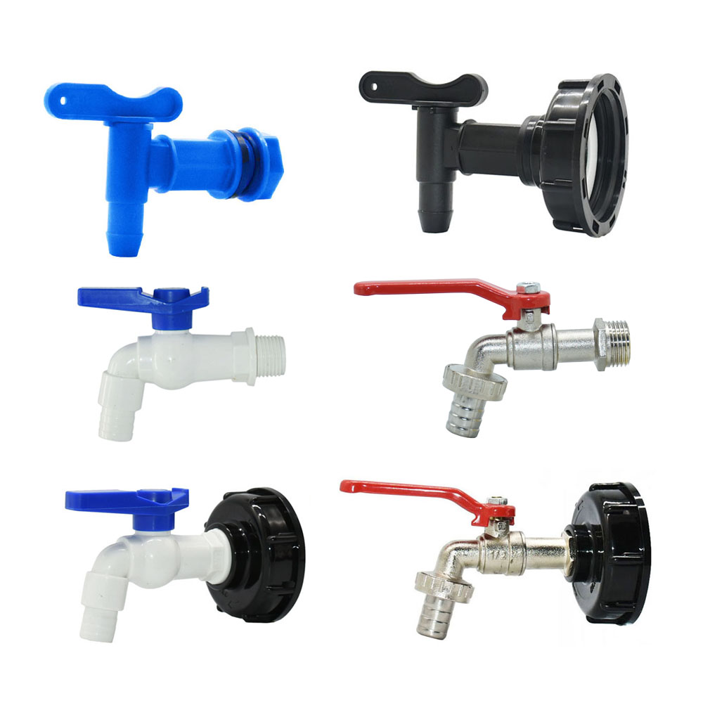 IBC Tank Tap Adapter S60 x 15mm 5/8 "Slangpilaar Sluit Kraan Legering Tank 1000 Liter IBC Tank Klep fitting