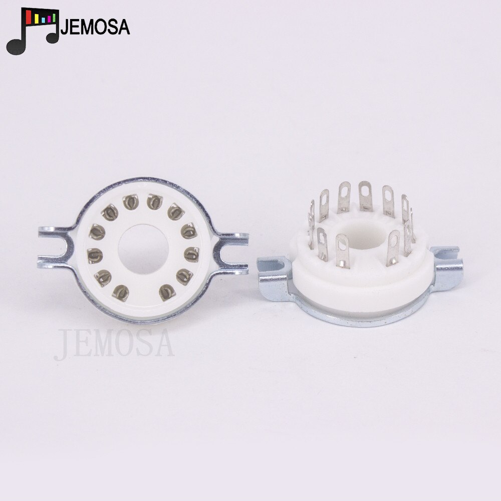 10Pcs 12Pins Keramische Buis Socket GZC12-F Elektron Buisvoet 9MN8 8AC9 50CA10 Vacuüm Buis Diy Hifi Audio Versterker