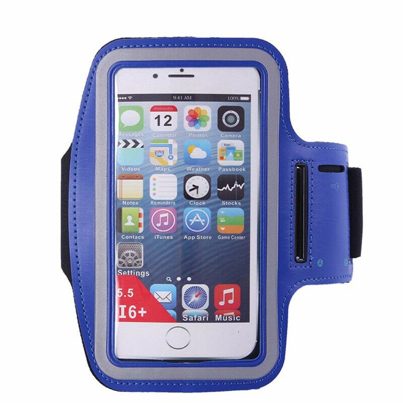 Bracciale di Sport Del Telefono Impermeabile di Caso Della Copertura Esterna Palestra Supporto Corsa e Jogging Da Jogging Polso Del Sacchetto Del Sacchetto Per il iPhone 8 7 6 Samsung s7 S6 5": Royal Blu