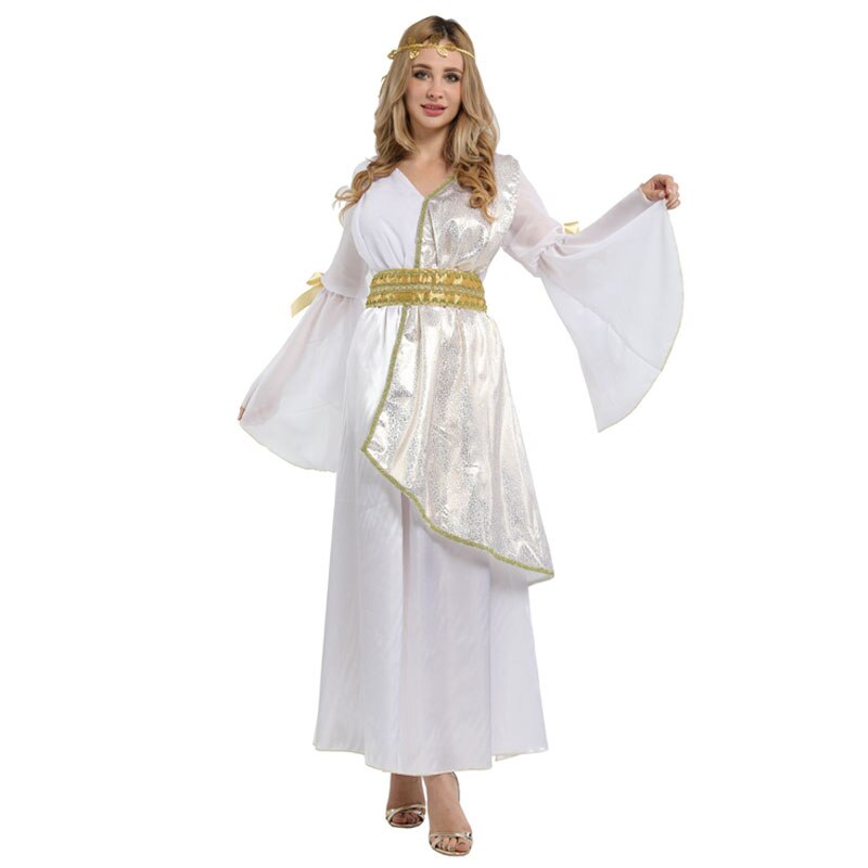 Vestido de fantasía de la de Carnaval Gras para adultos de la Reina romana de la diosa de la Atenea DE LA griego