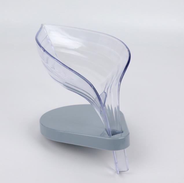 Portable Soap Box Home Supplies Leaf Holder Bathroom Soap Case Non-slip Conveniet Clean Wash Safe Hand Kitchen Bathroom Soap Box: transprant