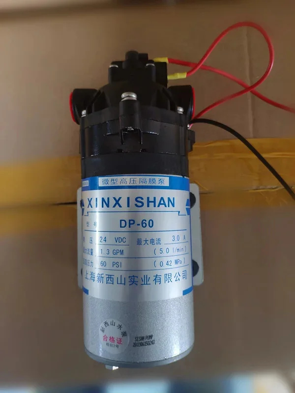 12V 24V 5L/min 60PSI 5m Micro High-pressure Diaphragm Pump Spray Pump Corrosion Resistant Self-priming Pump