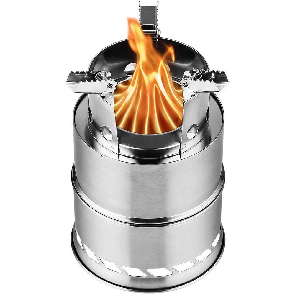 Esterno portatile di Campeggio Stufa Stufa A Legna Che Brucia Mini Leggero In Acciaio Inox Stufa di campeggio di Picnic BARBECUE Fornello Strumenti di Avventura di Viaggio