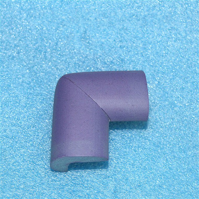 1pcs Office Desk Safety Silicone Protector Table Corner Edge Protection Cover Anticollision Edge & Guards: Purple