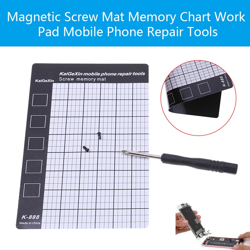 1PC Magnetische Schroef Mat Geheugen Grafiek Werk Pad Mobiele Telefoon Reparatie Tools 145x90mm Palm Size Reparatie pad Magnetische Schroef Matten