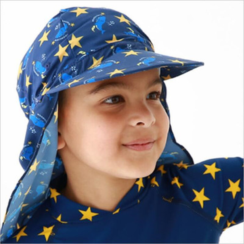 Enfants été plage UV coupe casquette 1-12 ans bébé chapeau garçons filles enfants bonnet de natation respirant cou Protection en plein air chapeau de soleil
