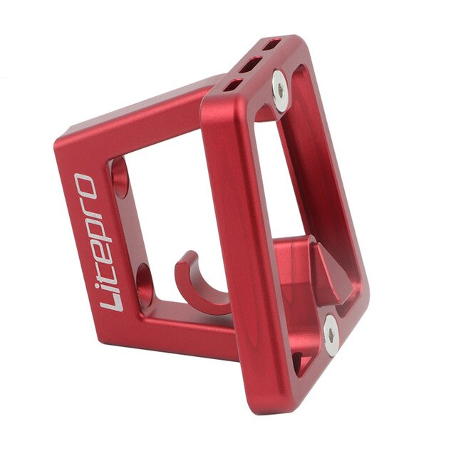 Foldecykel forreste holderblok taskeholder til brompton aluminiumslegering forreste holderblok til cykelcykel: Rød