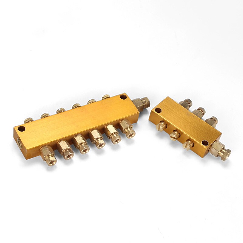Pneumatic adjustable oil distributor Adjustable oil drain distributo rLubrication system distribution valve 6mm In 4mm Out