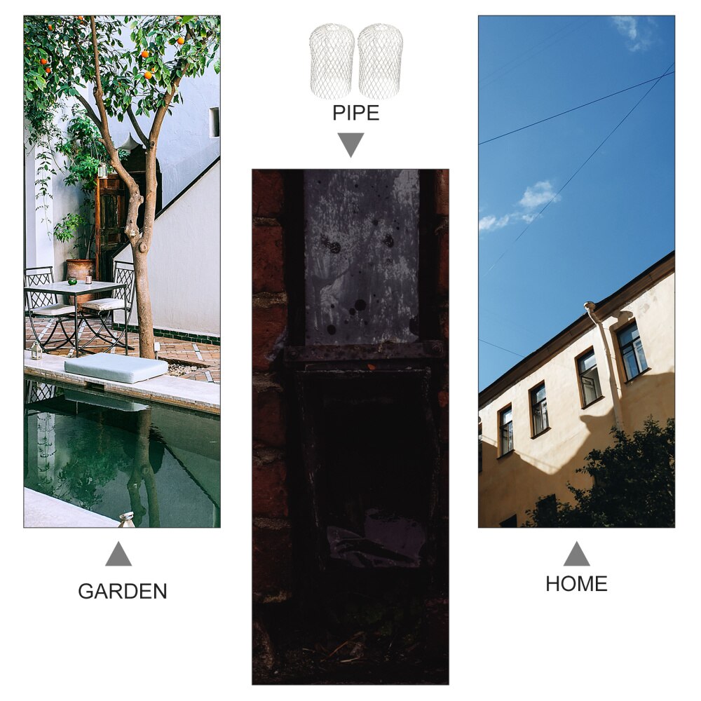 2pcs Leaf Sieve Screen Covers Mesh Gutter Downspout Guard Gutter Screen Covers