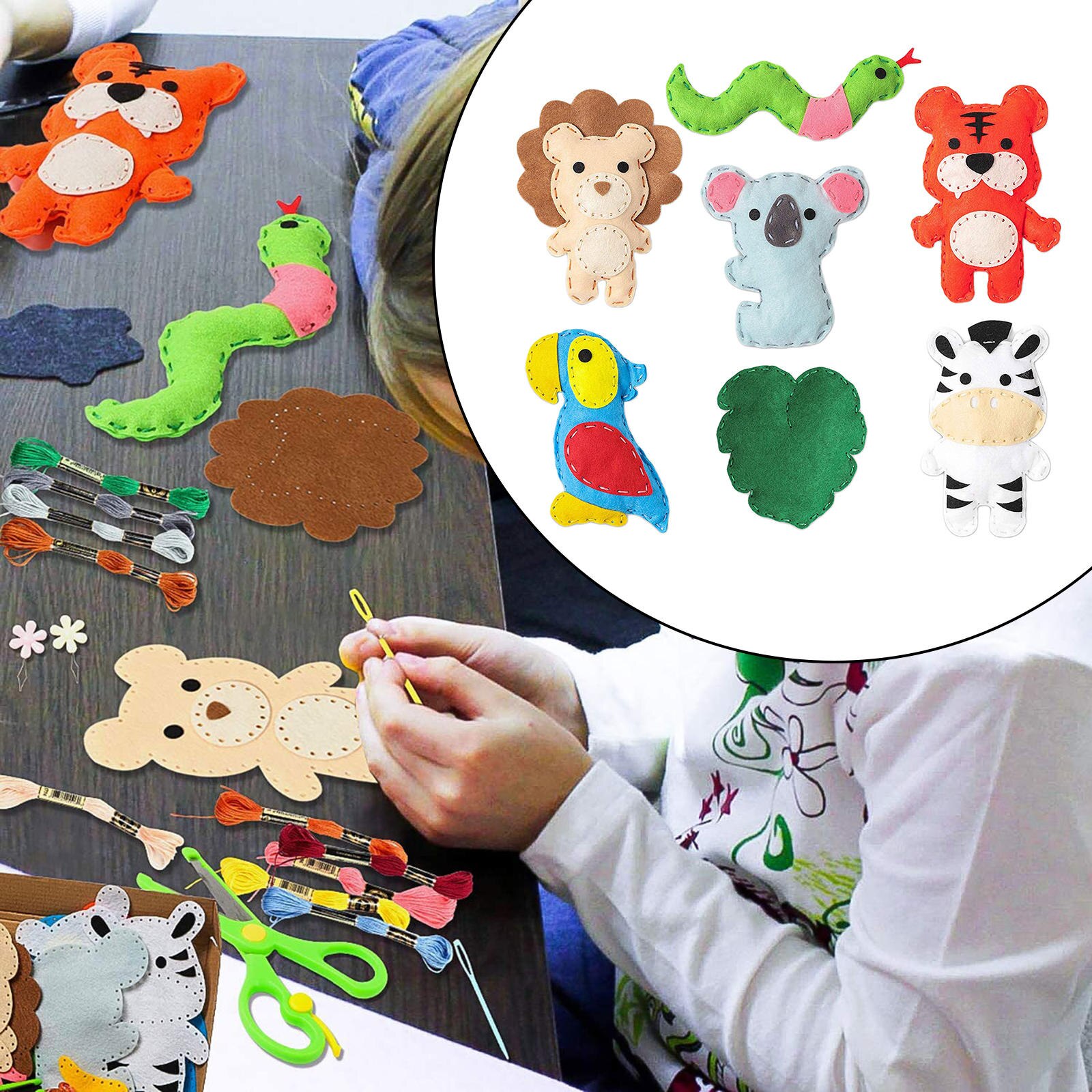 Animali Craft Kit giocattoli creativi 7 anni creature della foresta educativi