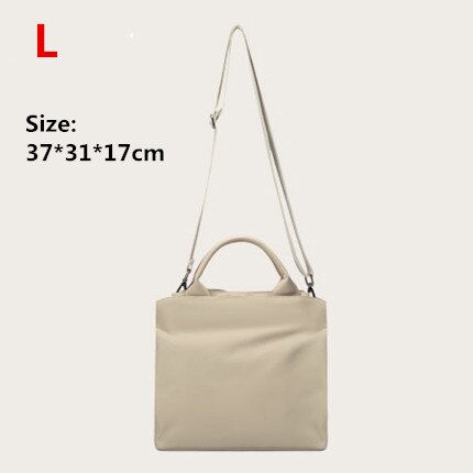 Casual woman's Briefcases High capacity material document Bag business trip A4 laptop phone Organize package Accessories supplie: Khaki L