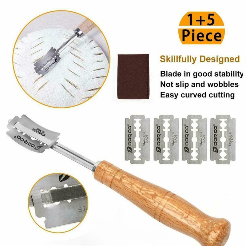 Baking Utensils Set Bread Proofing Basket Dough Scraper Knife Slicer Bread Lame Toos Sourdough Proofing Basket Bakery Tools