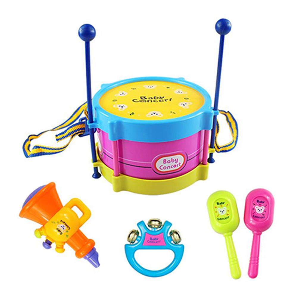 Kinderen Kids Baby Roll Drum Muziekinstrumenten Band Kits Speelgoed 5 In 1 Set