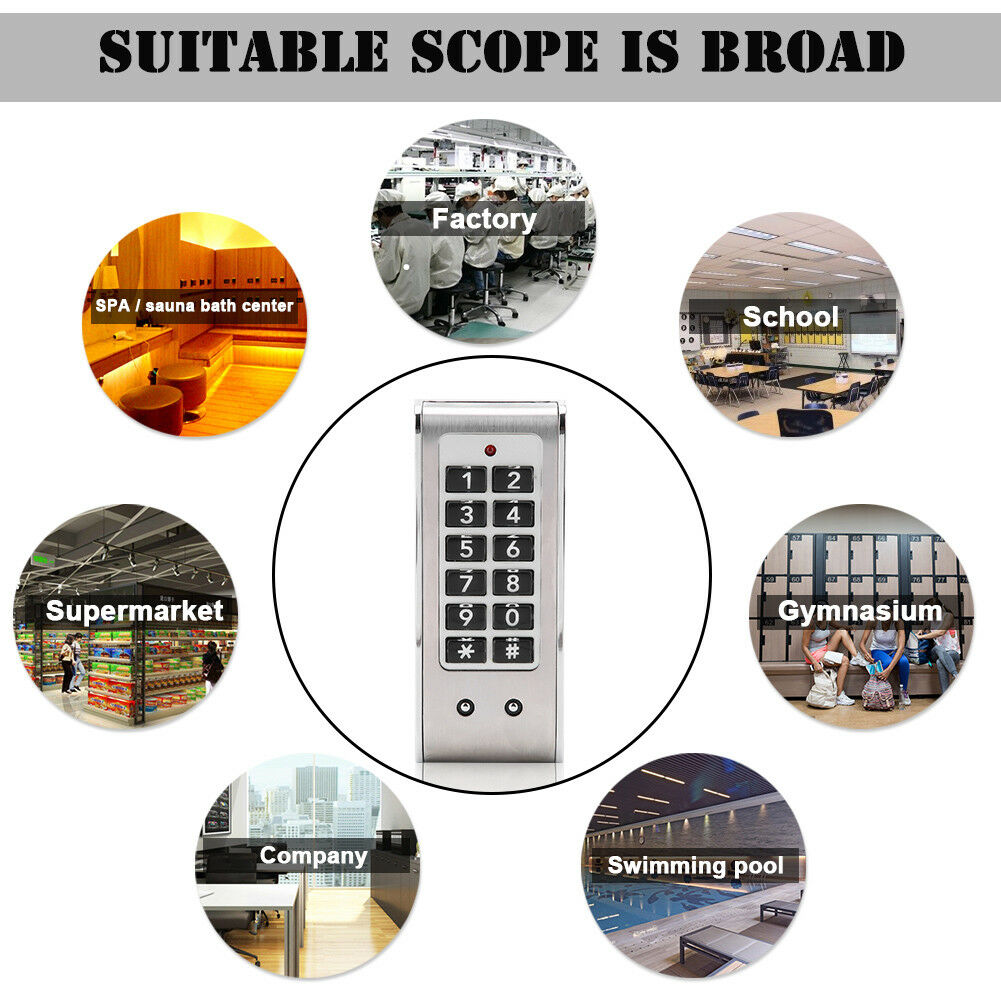 Password Drawer Combination Lock Stainless Steel Electronic Password Lock for Hotel Company Factory Security JR Deals