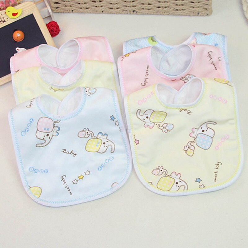 1Pcs Baby Waterproof Bibs Cartoon Printing Infant Girls Boys Toddler Scarf Bandana Bibs For Kids Random Color