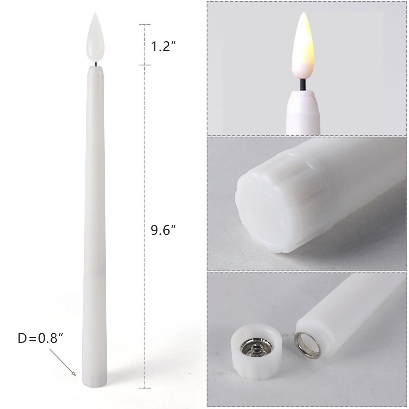 Pack of 6 Remote or Not Remote LED Candles Warm White Led Flameless Candles Battery Operated Moving Wick Tea Light