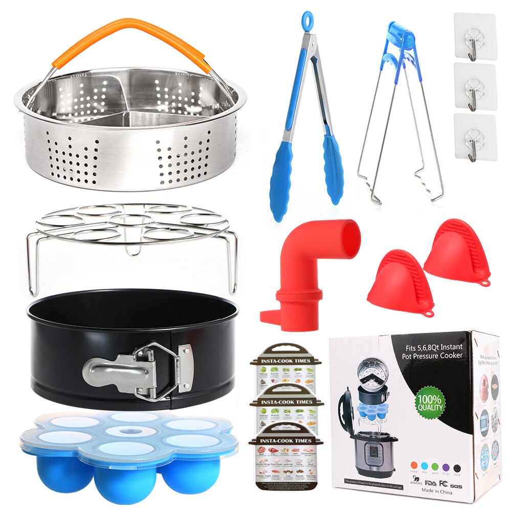Steamer Pot Steam Cooker Basket Instant Pot Accessories Set Electric Pressure Cooker Accessories Baking Dish Kitchen Supplies: Default Title