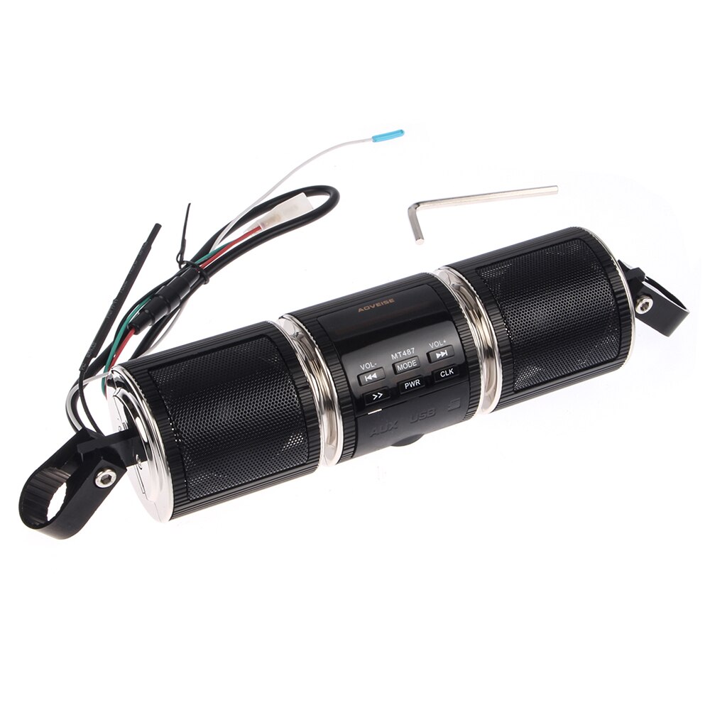 Motorfiets Zwart MP3 Fm Atv Radio Sound Systeem Stereo Speaker Waterdicht