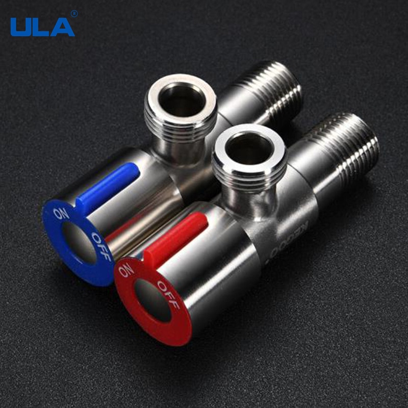 304 Stainless Steel Valve With One Inlet And Outlet Water Stop Valve Double Outlet Triangle Valve