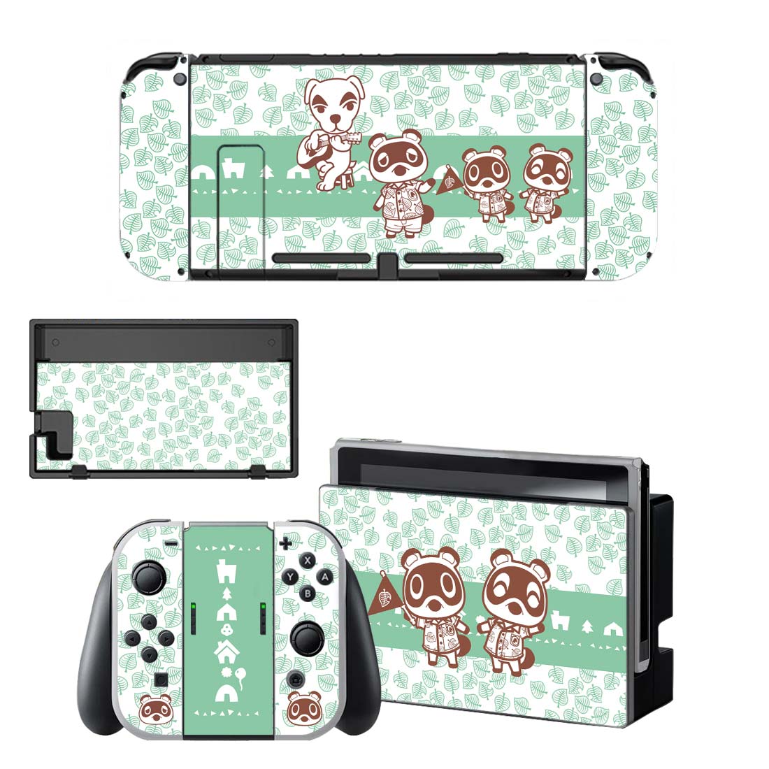 Película protectora decorativa de vinilo estilo Cool Animal Crossing para Nintendo Switch NS consola NX y pegatinas de juego de cubierta completa Joy-con: BYSNS0058