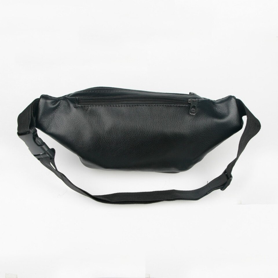 Sac de taille hommes Fanny Pack mâle poche ceinture poitrine Bum sacs taille Packs PU cuir argent téléphone portable en plein air Pochete Nerka Heuptas