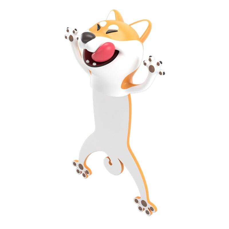 Cute Panda And Shiba Inu plastic Material Bookmarks Funny 3D Stereo Cartoon Animal Book Marker School Supplies Stationery