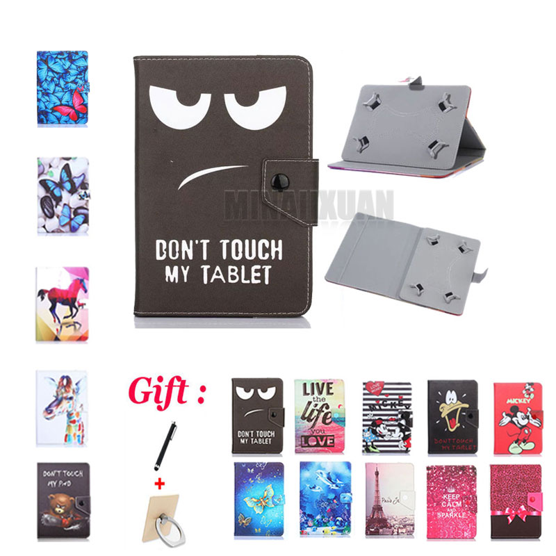 Universal 10.1 inch Printed Pu Leather Stand Case Cover for BQ 1081G/1045G/1007/BQ-1081G/Aquaris M10/E10/esla 2 W10 10.1" Tablet